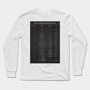 Table Of Laplace Transform Long Sleeve T-Shirt